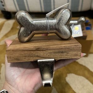 Set of 2 Dog Bone Christmas Stocking holders